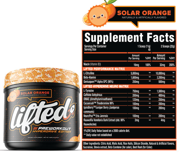 Lifted Preworkout - Hyperdrive Edition 40 Servings