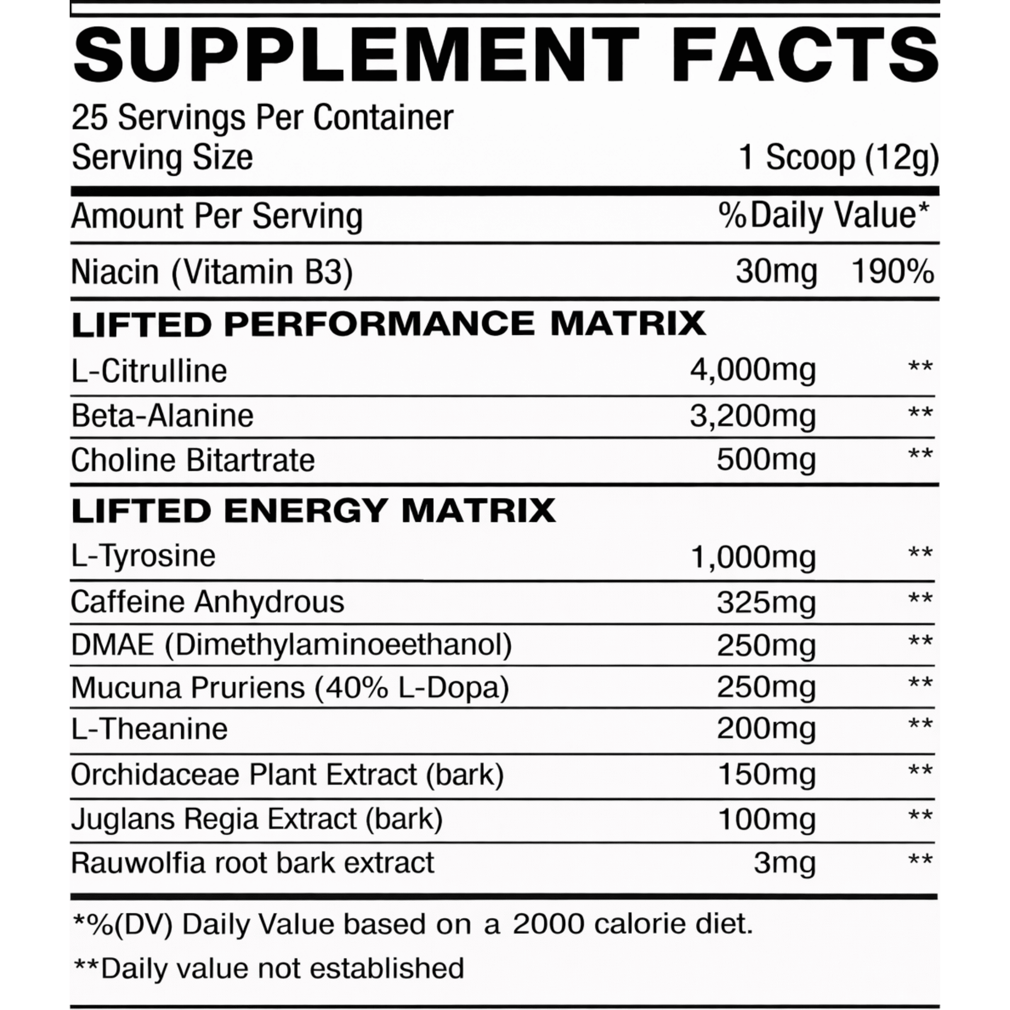 Lifted Preworkout